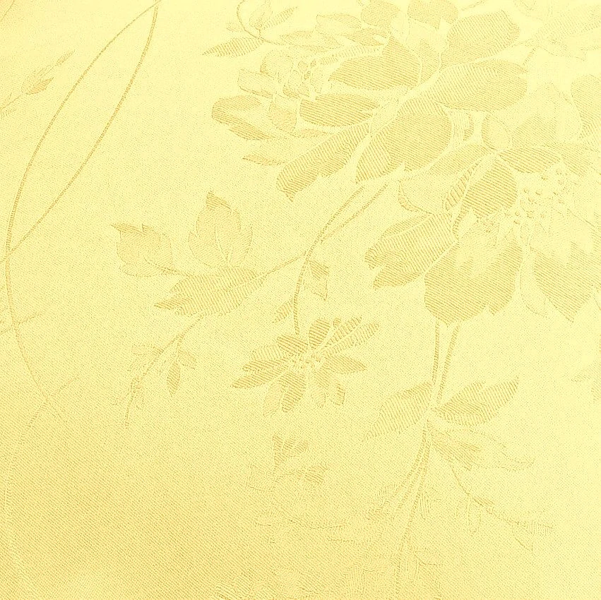 Damaškové povlečení  KVĚTINKY 140x220+70x90 cm, barva ŽLUTÁ, prodloužené