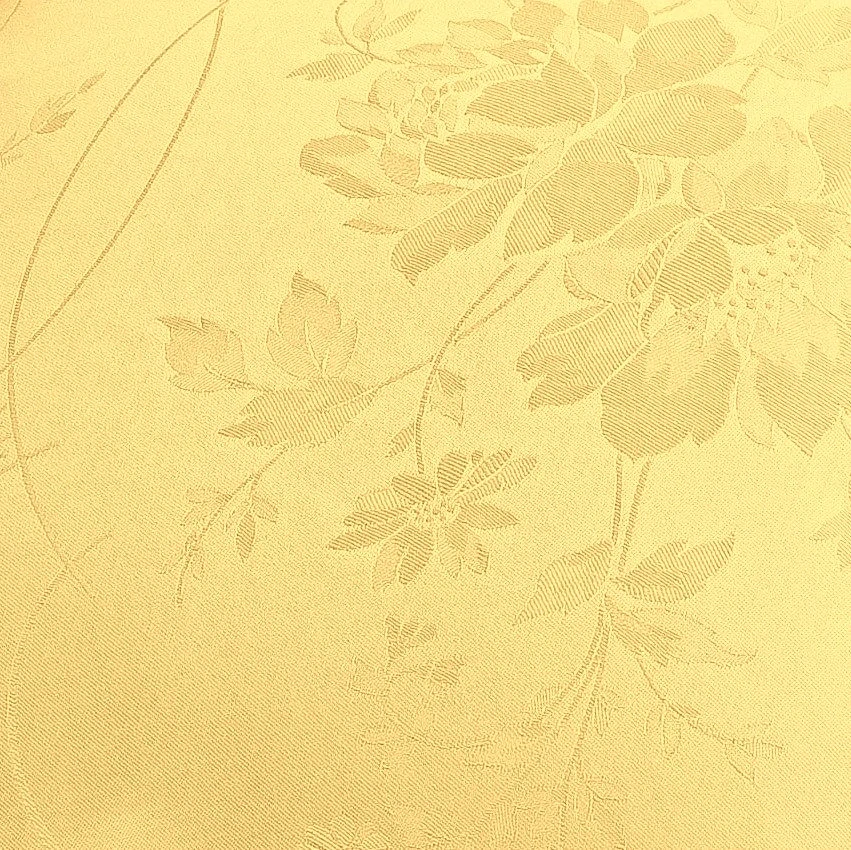 Damaškové povlečení  KVĚTINKY 140x200+70x90 cm, barva ŽLUTÁ