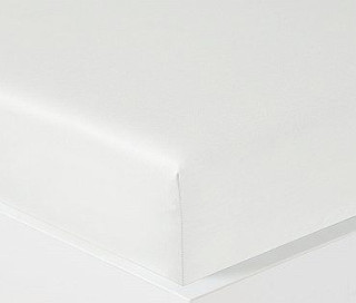 LUXUSNÍ SATÉNOVÉ BAVLNĚNÉ prostěradlo GEON N 90x220x15 cm navlékací, do gumy, nežehlivá úprava barva BÍLÁ